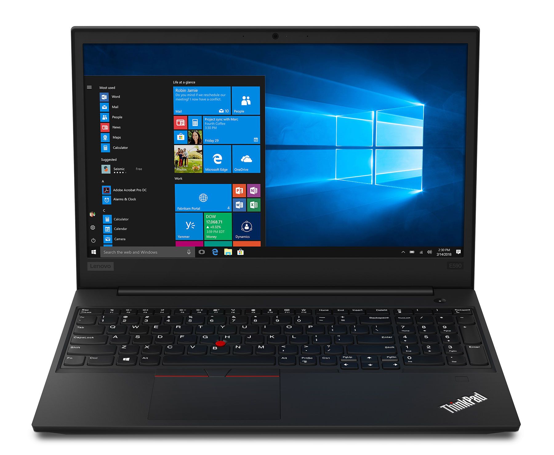 Lenovo Lenovo ThinkPad E590 Laptop 15.6" - Intel Core i5-8265U 1.6GHz - 16GB - 256GB - Black - 15.6 Inch - Good - Standard Battery by Lenovo - Refurbished - Good condition - US$237.32
