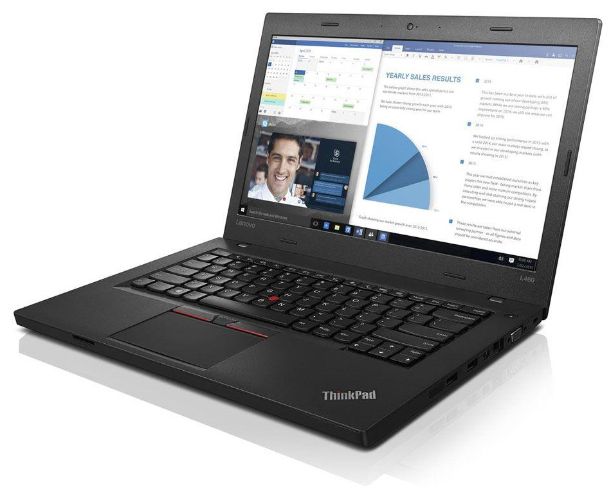 Lenovo ThinkPad L460 Laptop 14" - Black - Intel Core i5-6200U 2.3GHz - 16GB RAM - 240GB by Lenovo - Image 2