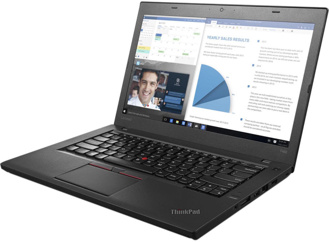 Lenovo ThinkPad T460 Laptop 14" - Black - Intel Core i7-6600U 2.6GHz - 24GB RAM - 256GB by Lenovo - Image 4