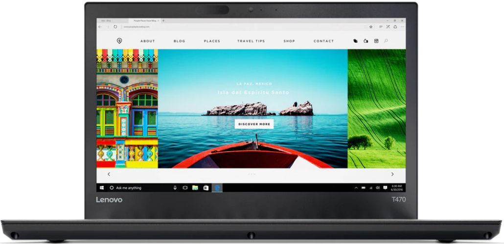 Lenovo Lenovo ThinkPad T470 Laptop 14" - Intel Core i5-6300U 2.4GHz - 16GB - 256GB - Black - 14 Inch - Very Good - Standard Battery by Lenovo - Refurbished - Very Good condition - US$222.49