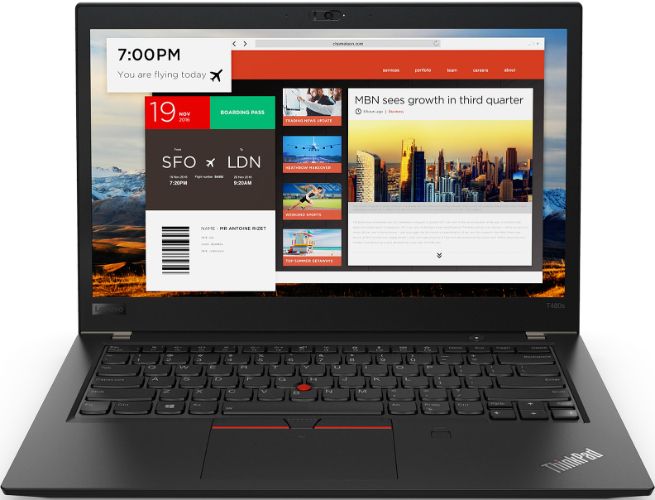 Lenovo ThinkPad T480s Laptop 14" - Black - Intel Core i5-8350U 1.7GHz - 16GB RAM - 256GB by Lenovo - Refurbished - Very Good condition