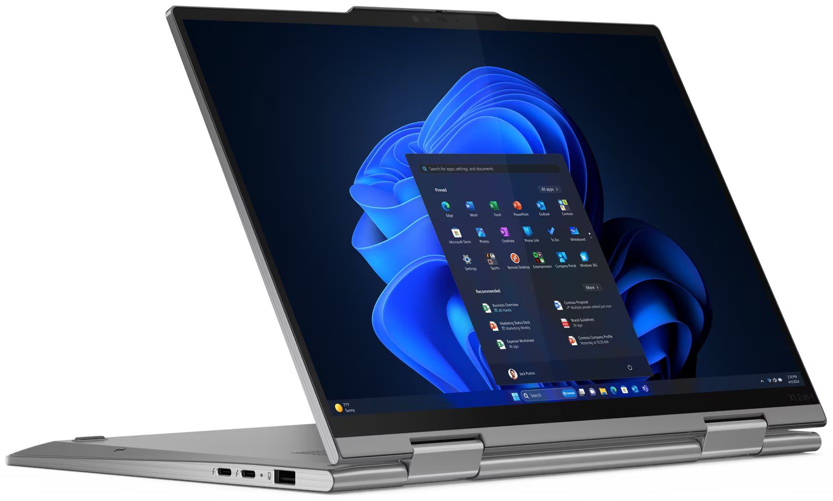 Lenovo ThinkPad X1 2-in-1 (Gen 9) Laptop 14″ - Luna Grey - Intel Core Ultra 7 155U 1.7GHz - 16GB RAM - 512GB by Lenovo - Image 4