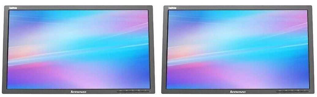 Thinkvision Double Monitor Refurbished Lenovo ThinkVision LT2323PWA Full HD Dual Monitor 23 ...