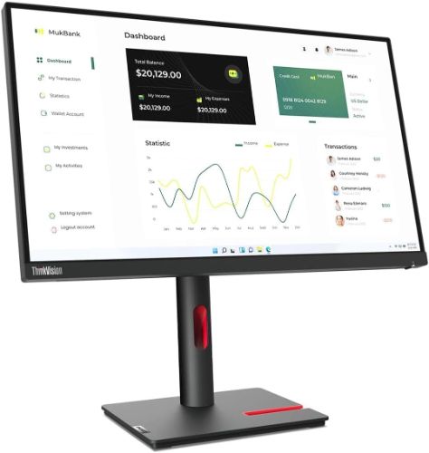 Lenovo ThinkVision P24h-30 Monitor 23.8" - Raven Black - 23.8 Inch by Lenovo - Image 2