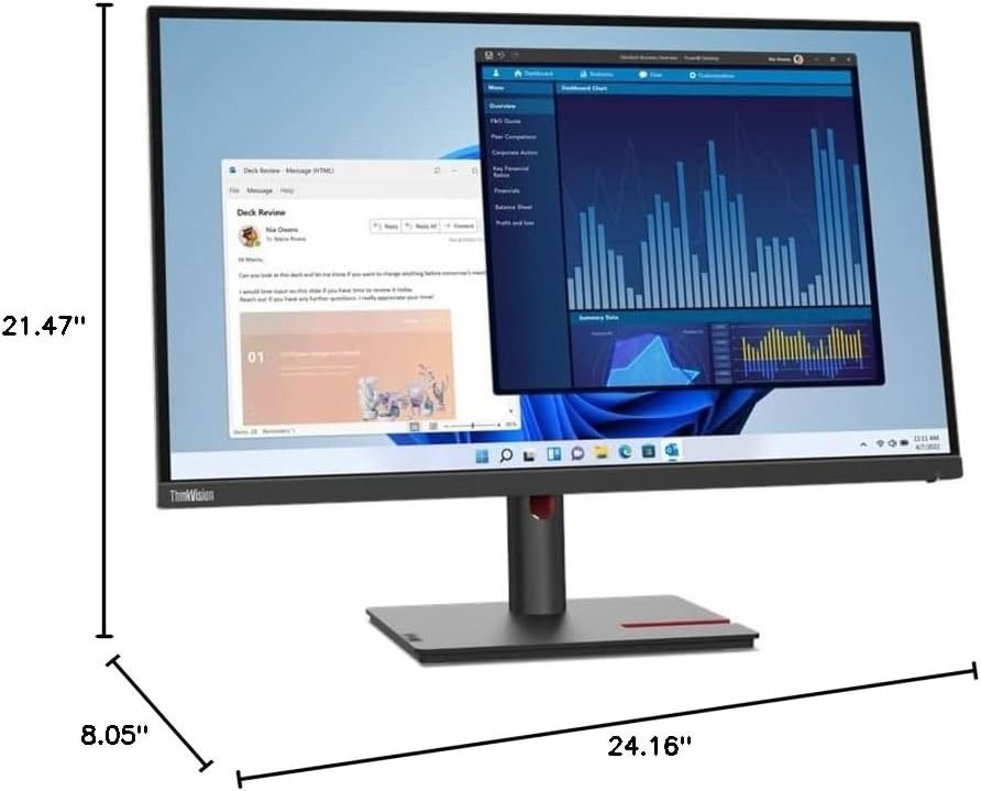 Lenovo ThinkVision T27p-30 Monitor 27" - Black - 27 Inch by Lenovo - Image 4
