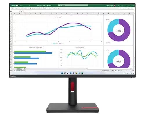 Lenovo ThinkVision T32h-30 WLED LCD Monitor 31.5" - Raven Black by Lenovo - Refurbished - Like New condition - CA$303.97