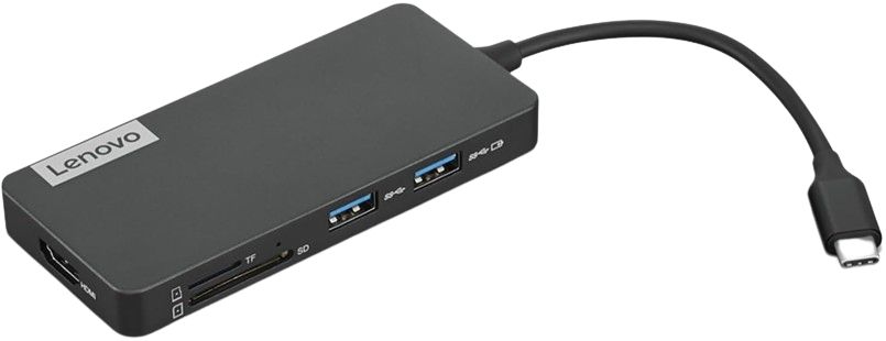 Lenovo USB-C 7-in-1 Hub - Black by Lenovo - Refurbished - Very Good condition - US$122.99