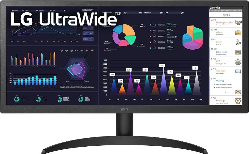 LG 26WQ500 UltraWide FHD IPS Monitor - Black - 26 Inch by LG - Refurbished - Like New condition - CA$232.49