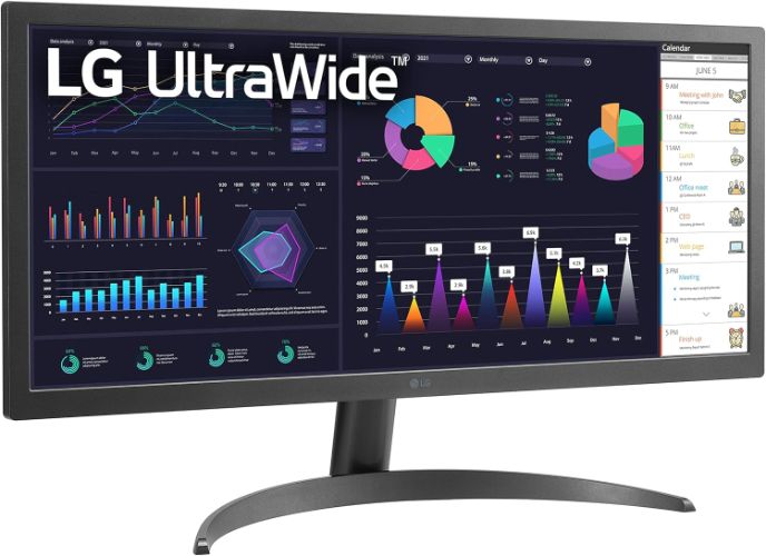 LG 26WQ500 UltraWide FHD IPS Monitor - Black - 26 Inch by LG - Refurbished - Like New condition - Image 2
