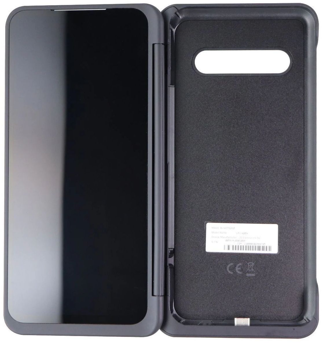 LG Dual Screen Phone Case for LG V60 ThinQ 5G with Type-C Adapter - Black by LG - Image 2