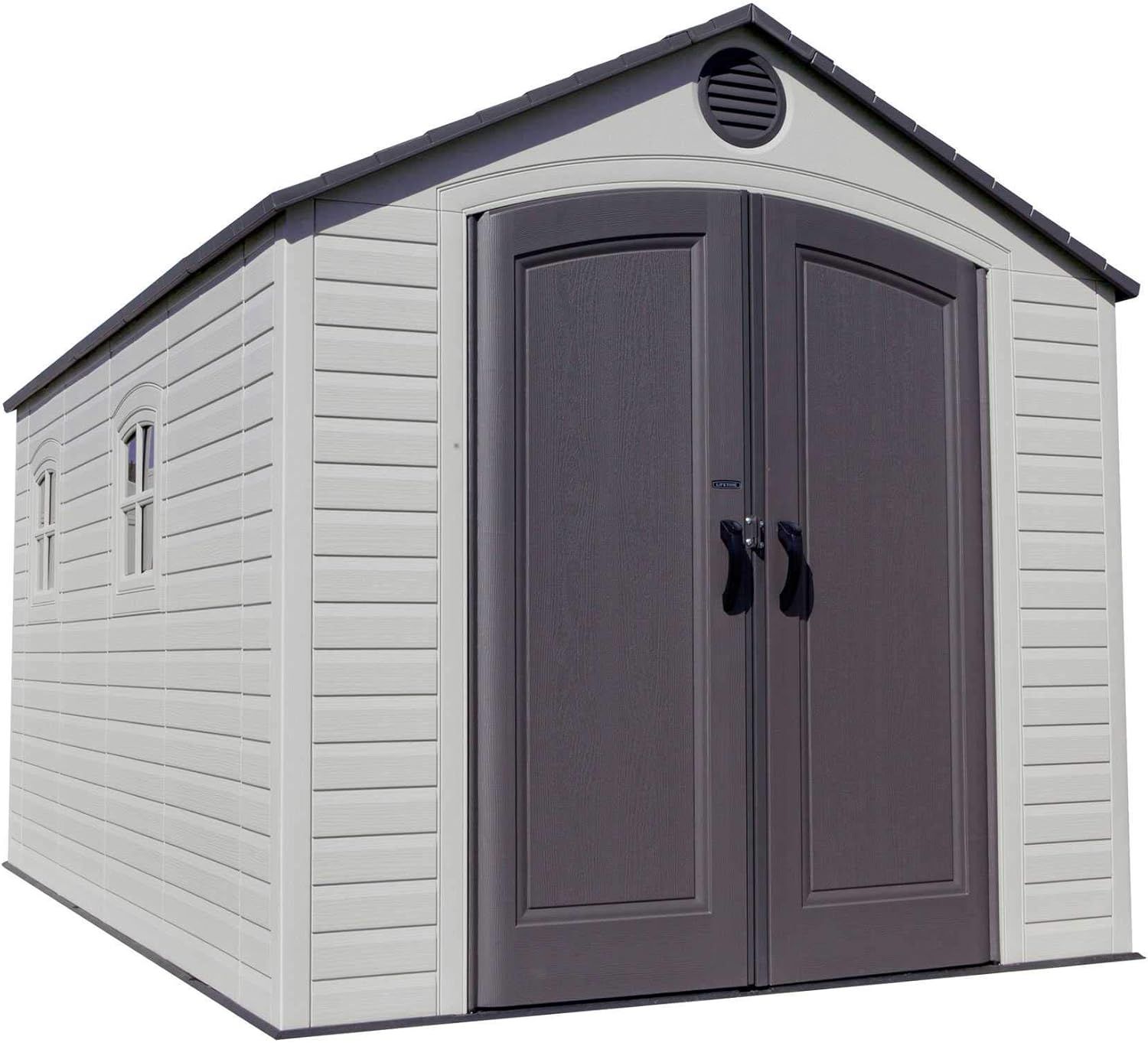 Lifetime 6402 8 ft. x 12.5 ft. Resin Outdoor Storage Shed - Desert Sand by Lifetime - Refurbished - Brand New condition - US$1780.99