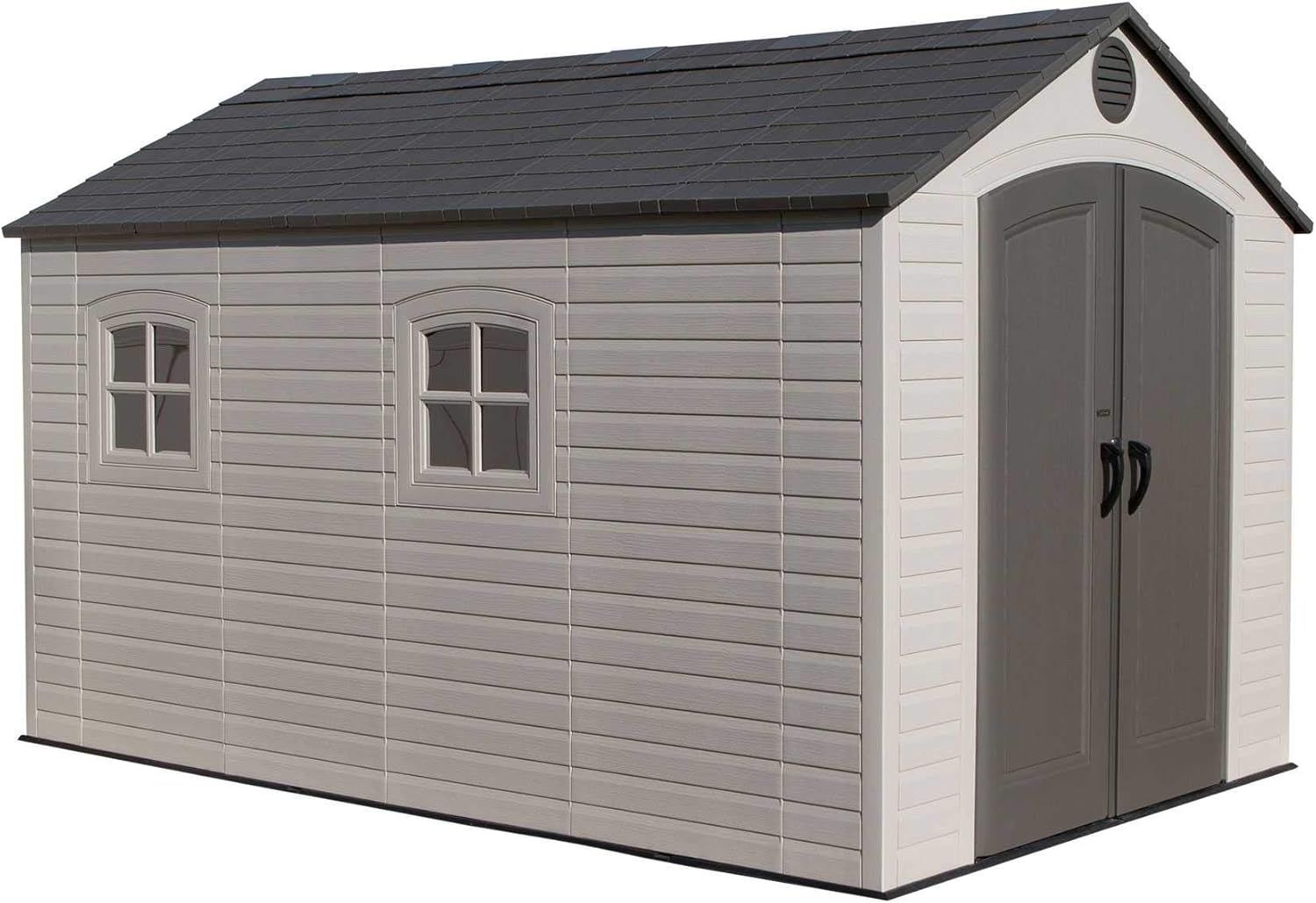 Lifetime 6402 8 ft. x 12.5 ft. Resin Outdoor Storage Shed - Desert Sand by Lifetime - Image 2