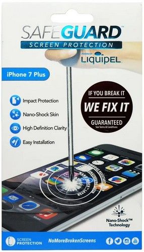 Liquipel Safeguard LITE Screen Protector for Apple iPhone 7 Plus - Clear by Liquipel - Refurbished - Brand New condition - US$8.78