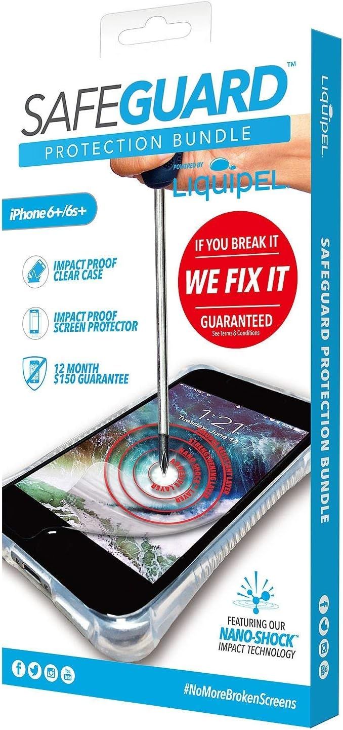 Liquipel Safe Guard Protection Screen Protector Bundle for iPhone 8 - Clear by Liquipel - Refurbished - Brand New condition - US$10.98