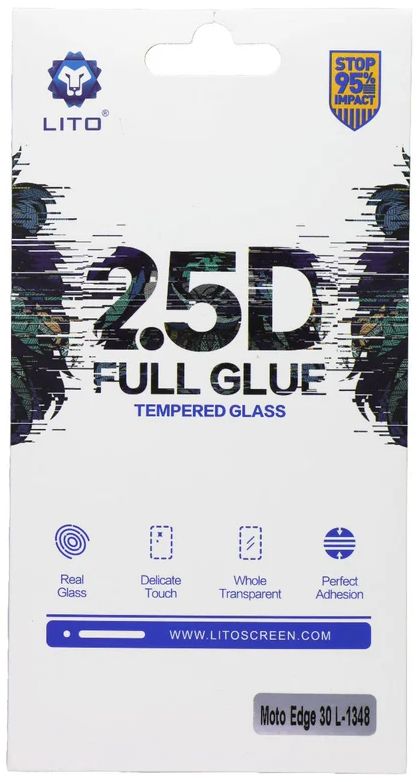 LITO 2.5D Full Glue Tempered Glass Screen Protector for Motorola Moto Edge 30 - Clear by LITO - Refurbished - Brand New condition - US$6.98