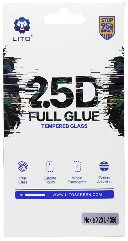 LITO 2.5D Full Glue Tempered Glass Screen Protector for Nokia X20 - Clear by LITO - Refurbished - Brand New condition - US$8.78