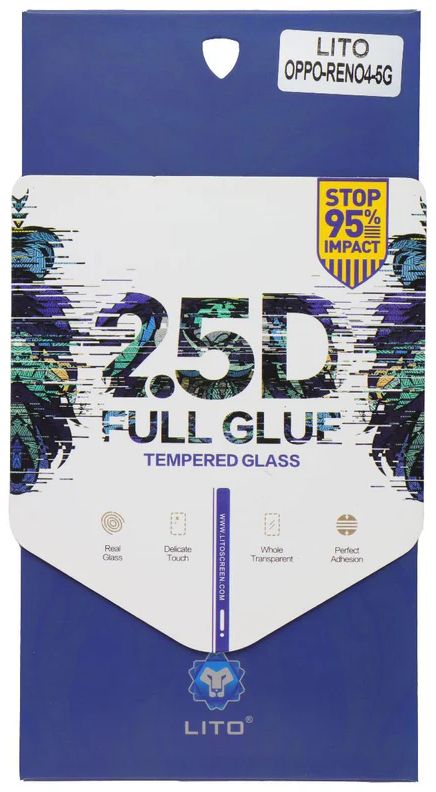 LITO 2.5D Full Glue Tempered Glass Screen Protector for Oppo Reno4 5G - Clear by LITO - Refurbished - Brand New condition - US$6.98