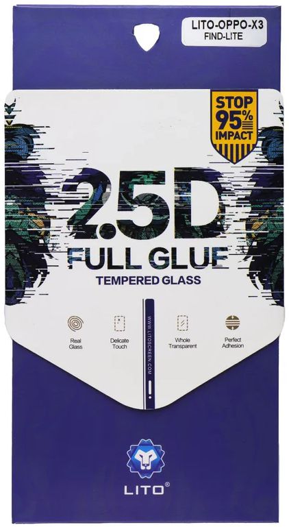LITO 2.5D Full Glue Tempered Glass Screen Protector for Oppo X3 Find Lite - Clear by LITO - Refurbished - Brand New condition - US$10.08