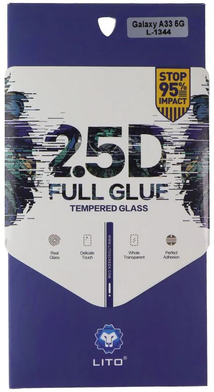 LITO 2.5D Full Glue Tempered Glass Screen Protector for Samsung Galaxy A33 5G - Clear by LITO - Refurbished - Brand New condition - US$10.08