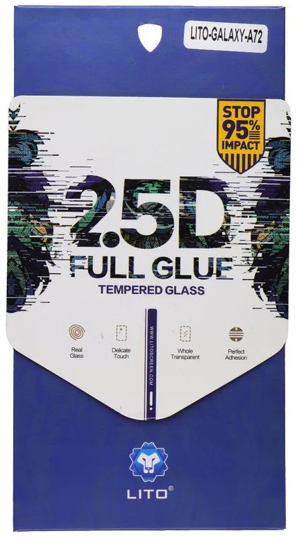 LITO 2.5D Full Glue Tempered Glass Screen Protector for Samsung Galaxy A72 - Clear by LITO - Refurbished - Brand New condition - US$8.78