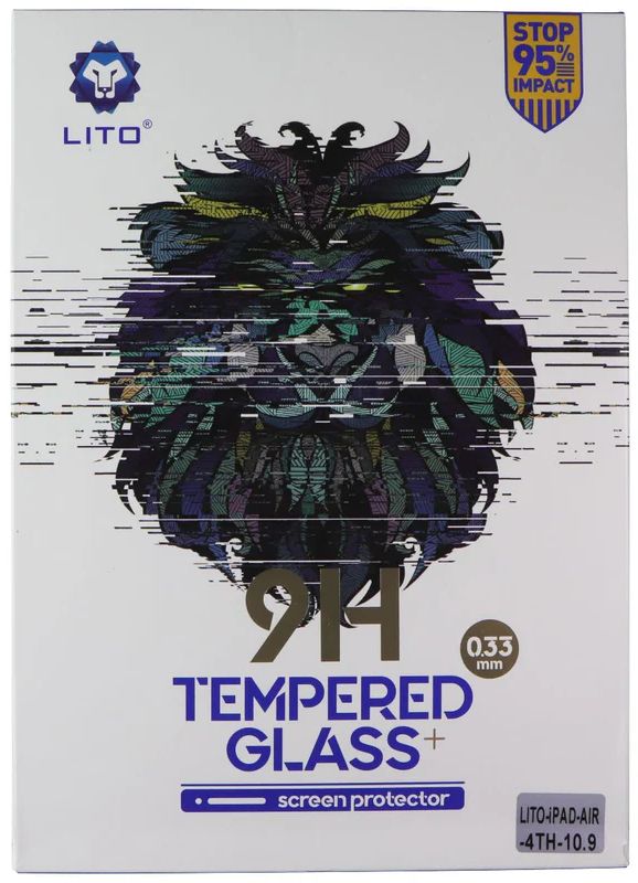 LITO 9H Tempered Glass Screen Protector for iPad Air 4th Gen 10.9" (10 Pack) - Clear by LITO - Refurbished - Brand New condition - US$10.90