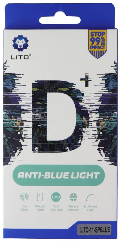LITO D+ Anti-Blue Light Screen Protector for iPhone 11 (2 Pack) - Clear by LITO - Refurbished - Brand New condition - US$8.78