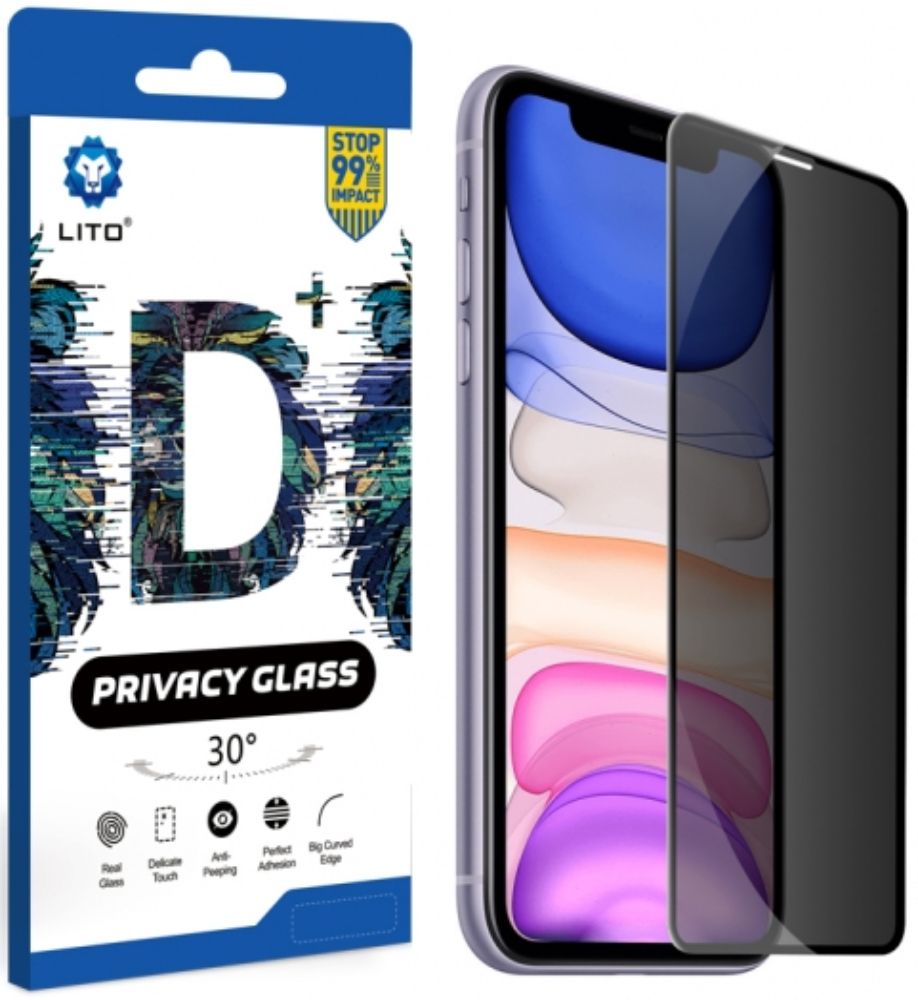 LITO D+ Privacy Glass Screen Protector for iPhone 11 Pro Max (2 Pack) - Privacy - Brand New by LITO - Refurbished - Brand New condition - US$10.43