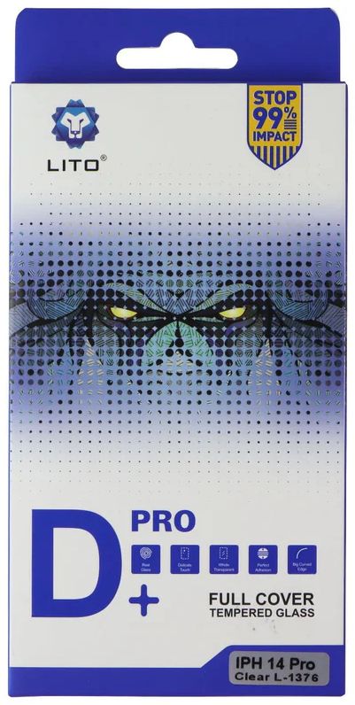 LITO D+ Pro Full Cover Tempered Glass for iPhone 14 Pro - Clear by LITO - Refurbished - Brand New condition - US$8.78