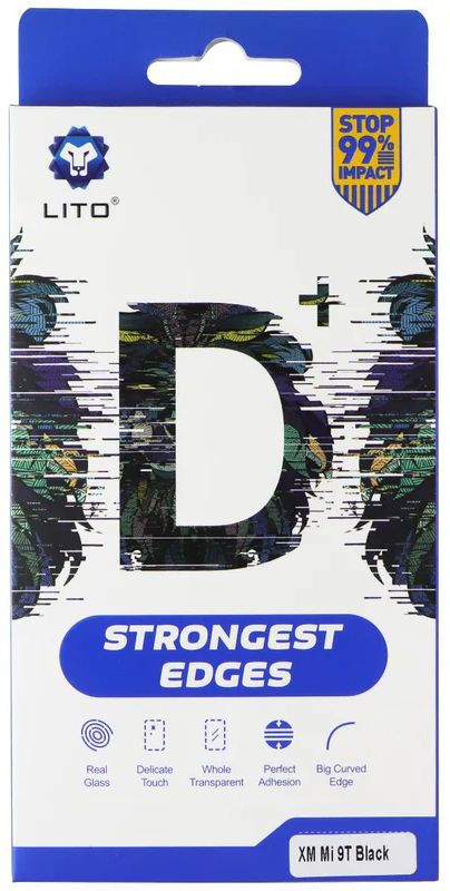 LITO D+ Strongest Edges Screen Protector for Xiaomi Mi 9T - Clear/Black Edges by LITO - Refurbished - Brand New condition - US$8.78