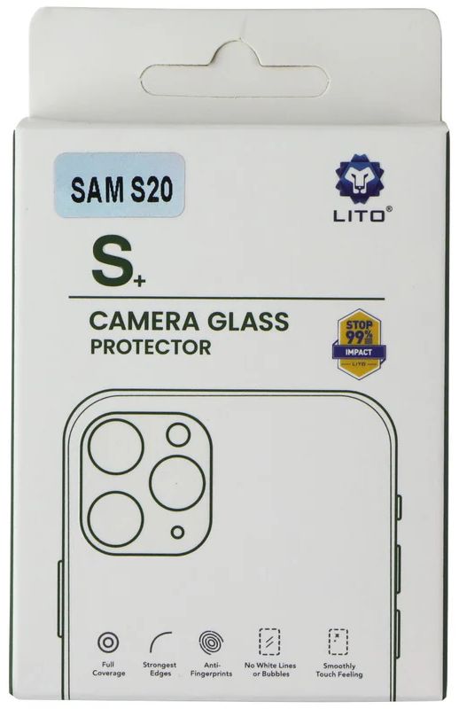 LITO S+ Camera Glass Lens Protector for Samsung Galaxy S20 - Black by LITO - Refurbished - Brand New condition - US$8.78