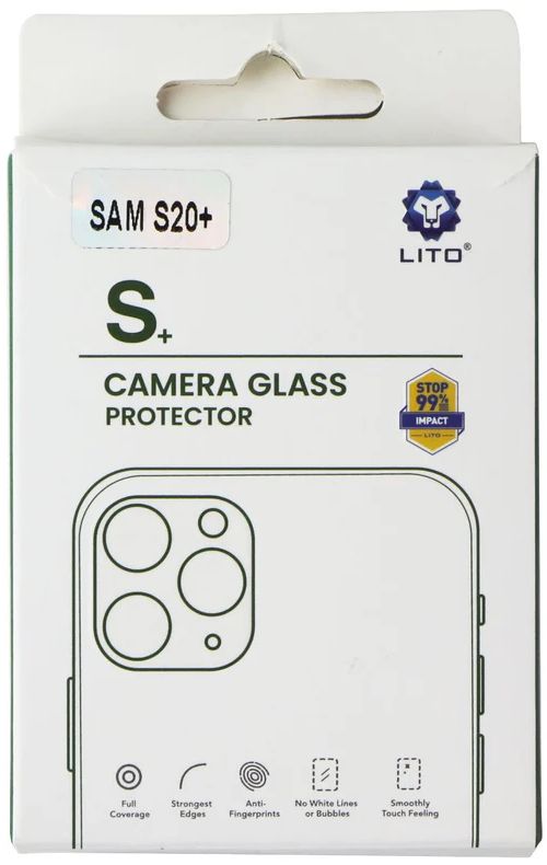 LITO S+ Camera Glass Protector for Samsung Galaxy S20+ - Black by LITO - Refurbished - Brand New condition - US$10.08