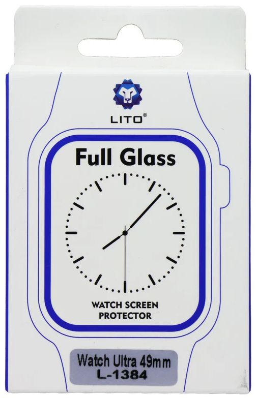 LITO S+ Full Glass Screen Protector for Apple Watch Ultra (49mm) - Clear/Black by LITO - Refurbished - Brand New condition - US$6.98