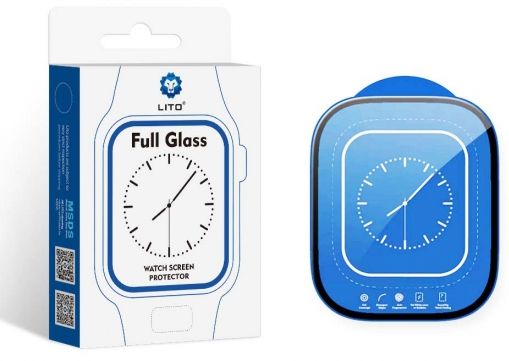 LITO S+ Full Glass Screen Protector for Apple Watch Ultra (49mm) - Clear/Black by LITO - Image 3
