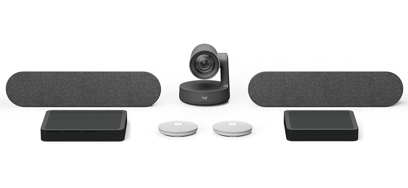 Logitech 960-001398 Rally Plus Conference Camera System with Dual-Speakers and White Mic Pods Set - Black by Logitech - Refurbished - Very Good condition - US$4352.11