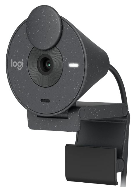 Logitech Brio 300 USB-C Webcam with Privacy Shutter - Graphite by Logitech - Refurbished - Very Good condition - US$30.94