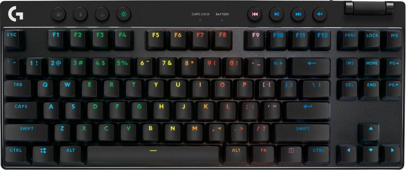 Logitech G PRO X TKL Lightspeed Wireless RGB Gaming Keyboard - Black (Linear) by Logitech - Refurbished - Very Good condition - US$201.49