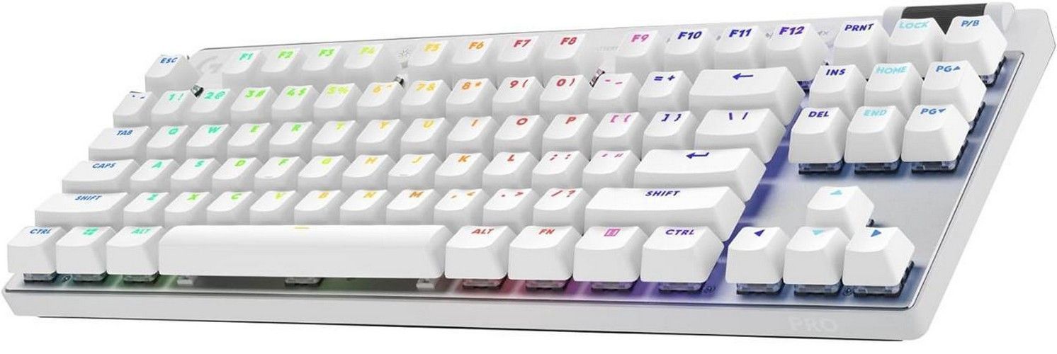 Logitech G PRO X TKL Lightspeed Wireless RGB Gaming Keyboard - White (Tactile) by Logitech - Refurbished - Very Good condition - US$373.90