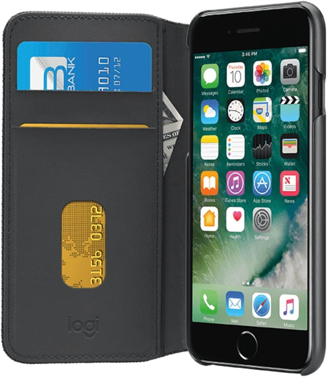 Logitech Hinge Mobile phone case iPhone 7 Plus - Black by Logitech - Refurbished - Very Good condition - US$23.49