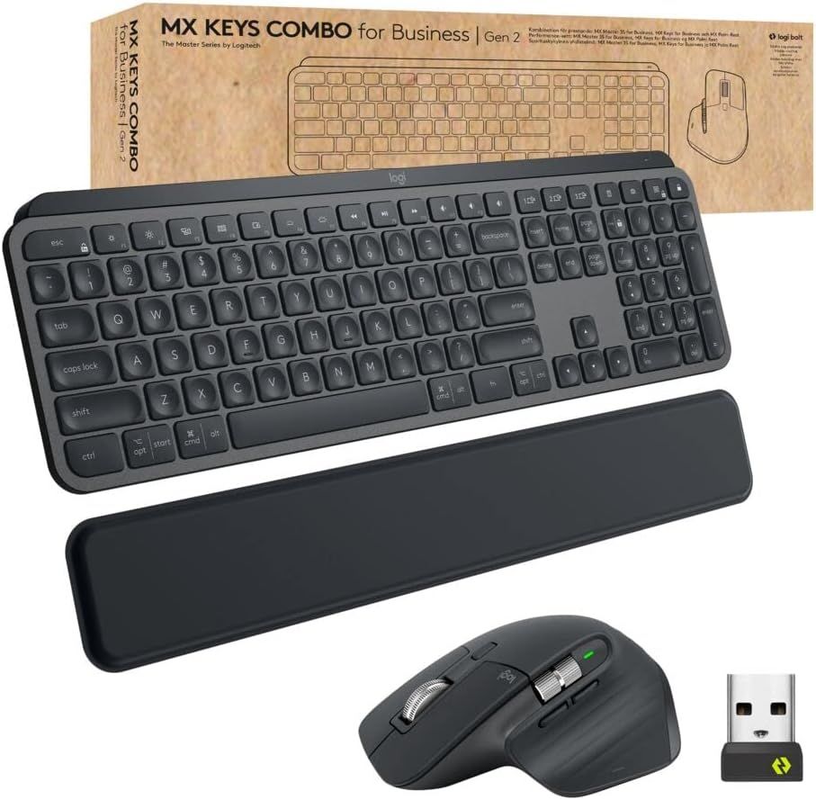 Logitech MX Keys Combo for Business Gen 2 - Black by Logitech - Refurbished - Very Good condition - US$337.98