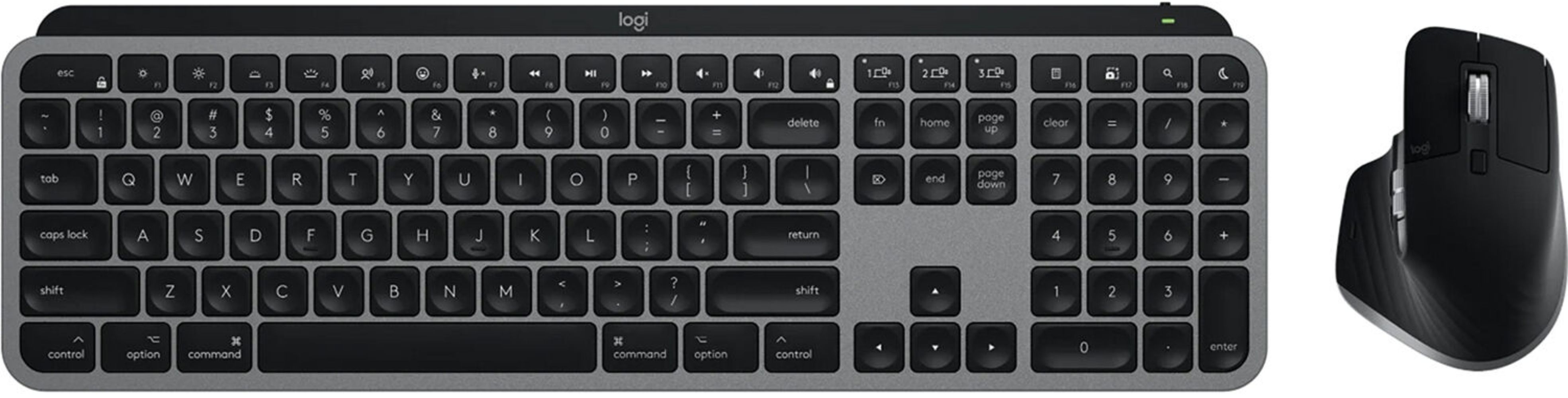 Logitech Logitech MX Keys S Wireless Keyboard & Mouse Combo for Mac - Space Gray by Logitech - Image 3