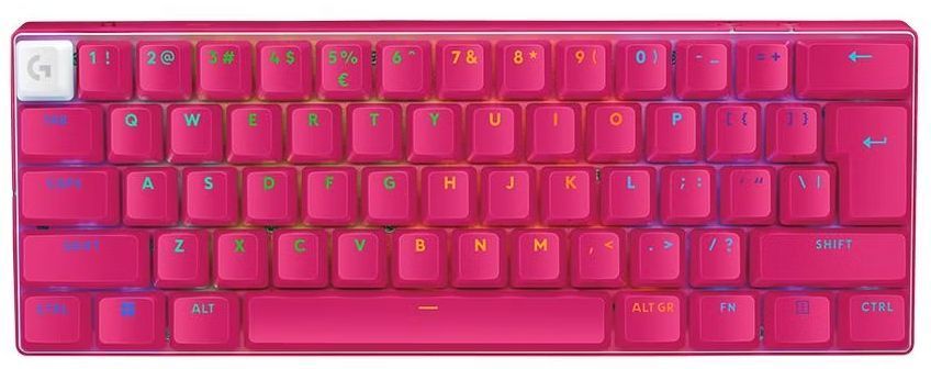 Logitech PRO X 60 Lightspeed Wireless Gaming Keyboard - Magenta (Tactile) by Logitech - Refurbished - Very Good condition - US$178.49