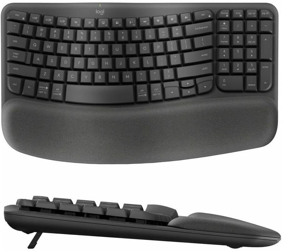 Logitech Wave Keys MK670 Keyboard & Mouse - Black by Logitech - Refurbished - Very Good condition - Image 2
