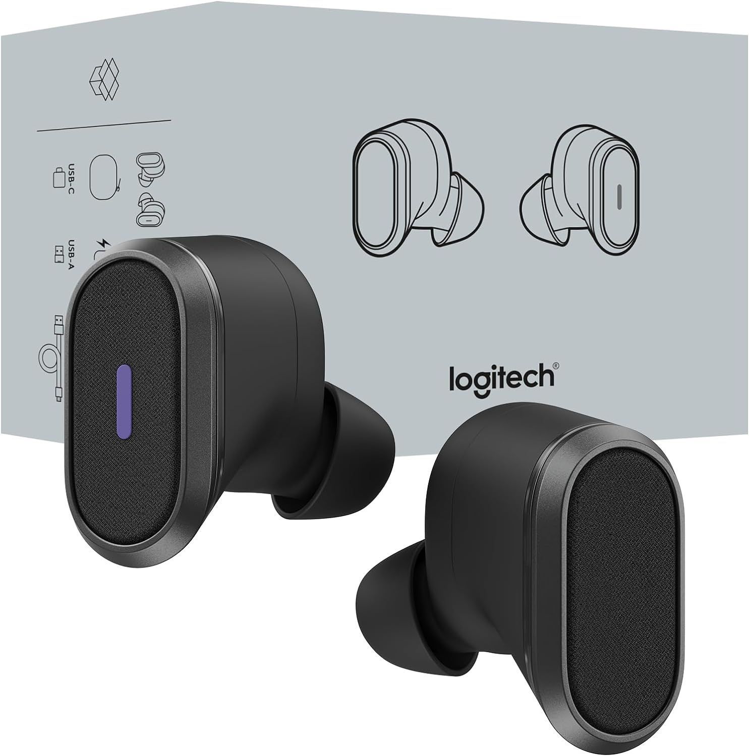 Logitech Zone True Wireless - Graphite by Logitech - Image 3