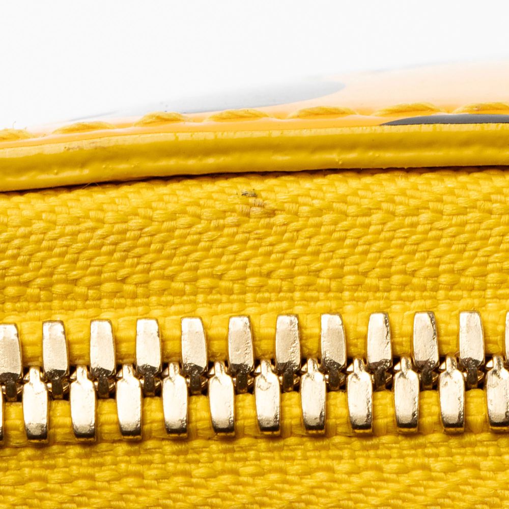 Louis Vuitton Limited Edition Kusama Monogram Vernis Infinity Dots Lockit MM Satchel - Patent Leather - Yellow/Black by Louis Vuitton - Image 10