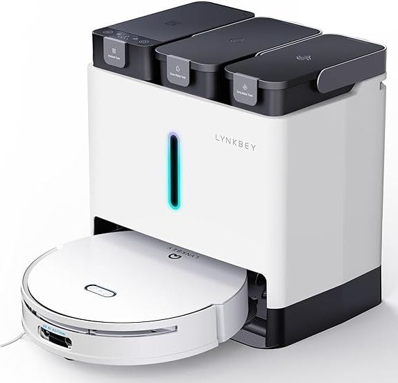 Lynkbey M20 Pro Robot Vacuum Mop Combo Auto Cleaning & Hot Air Drying - White by Lynkbey - Refurbished - Very Good condition - US$312.27