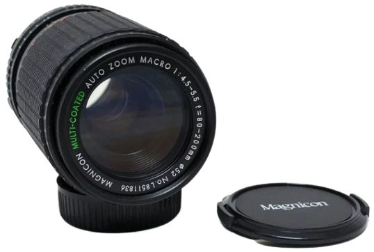 Magnicon 80-200mm 1:4.5-5.6 Macro Lens for MD Mount - Black by Magnicon - Refurbished - Good condition - CA$30.98