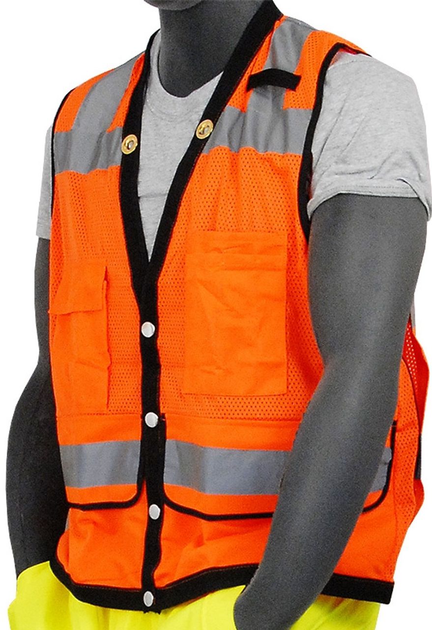 Majestic Class 2 High Visibility Heavy Duty Mesh Safety Vest (L) - Orange by Majestic - Refurbished - Premium condition - US$45.84