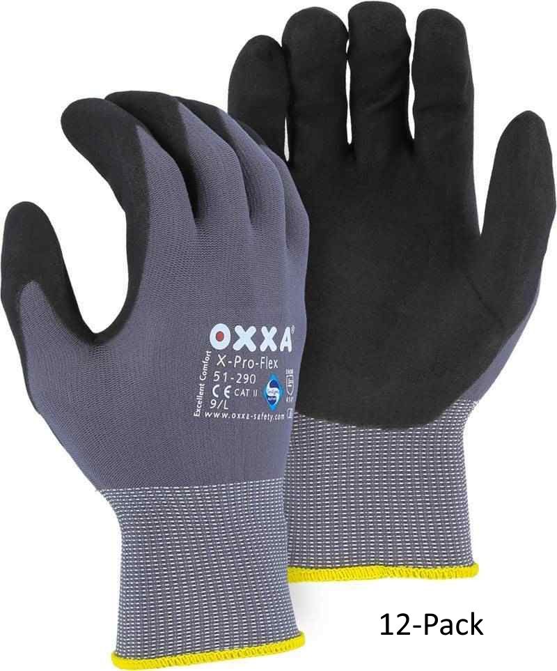 Majestic Superior Micro Foam Nitrile Palm Gloves (12-Pack) - Gray - Large by Majestic - Refurbished - Premium condition - US$53.32