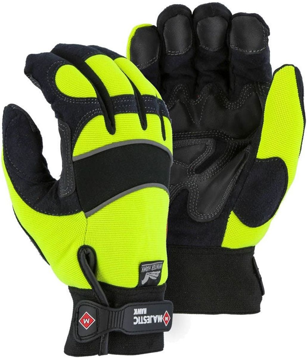 Majestic Winter Hawk ArmorSkin Insulated Mechanics Work Gloves (M) - Yellow by Majestic - Refurbished - Premium condition - US$28.96