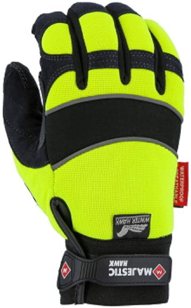 Majestic Winter Hawk ArmorSkin Insulated Mechanics Work Gloves (M) - Yellow by Majestic - Image 2